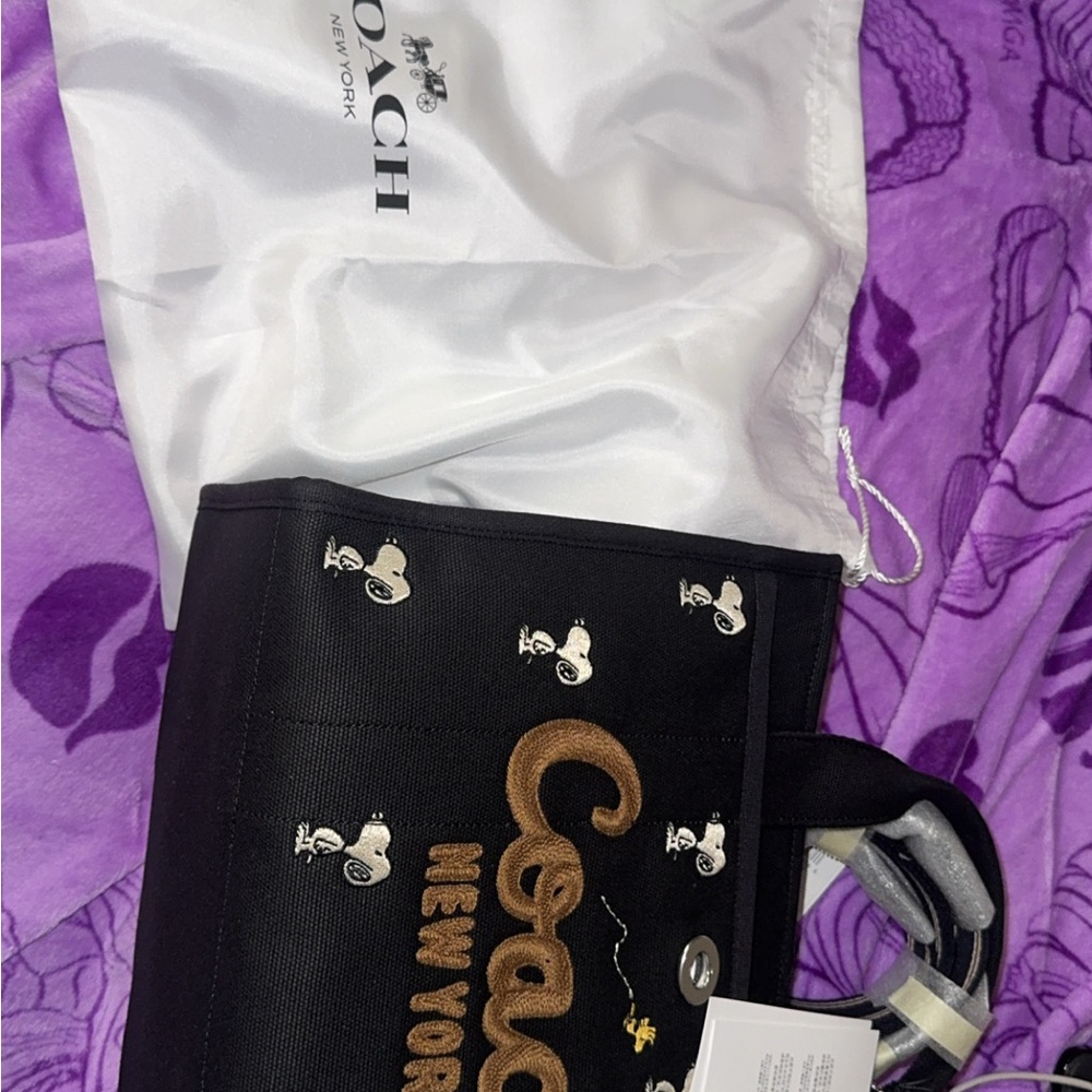 Coach Black Tote x SNOOPY Collection